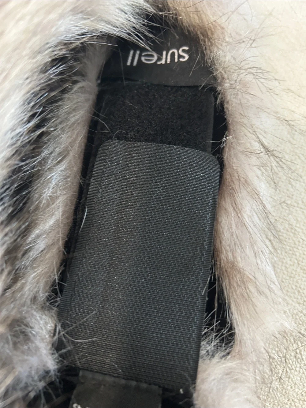 SURELL Faux Fur Headband/Scarf, Greys, NEW with tags